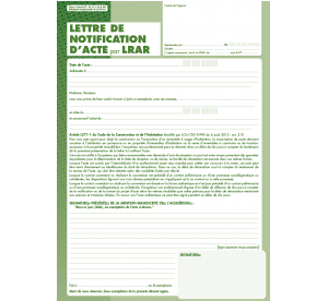 Lettre de notification...