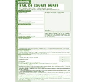 Bail commercial de courte...