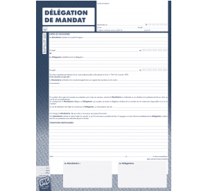 Délégation de mandat, le...