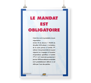 Affiche Le mandat est...