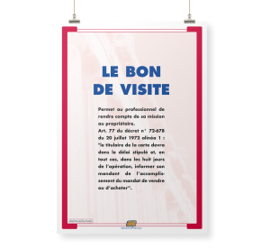 Affiche Le bon de visite,...