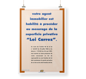 Affiche Loi Carrez, format A3